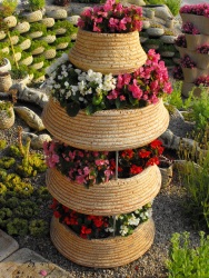 Virágvályú - Három ültetőeres vízszintesen bordázott váza 120.2 - Akció, ár, árak, árlista