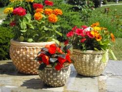 Virágvályú - Négyzetes fonatú vázák - Akció, ár, árak, árlista